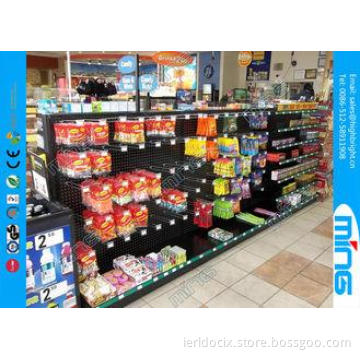 Powder Coated Single Sided Retail Display Shelves for Groce